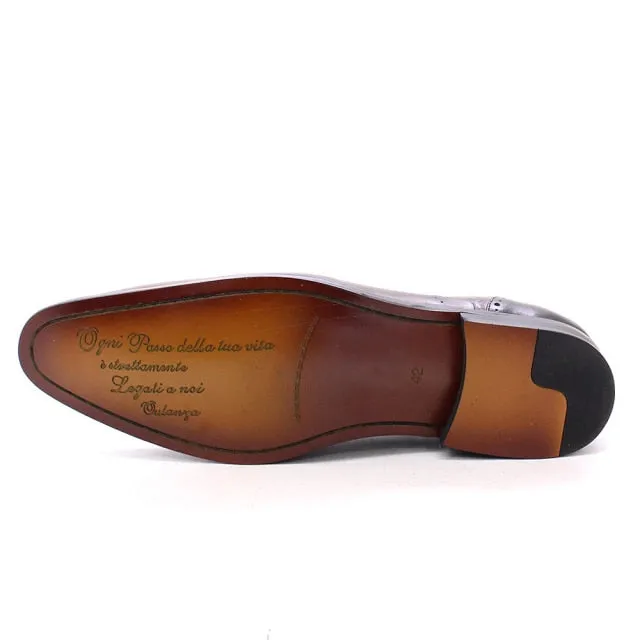 Luxury CrocLeather Brogue Oxford Dress Shoes