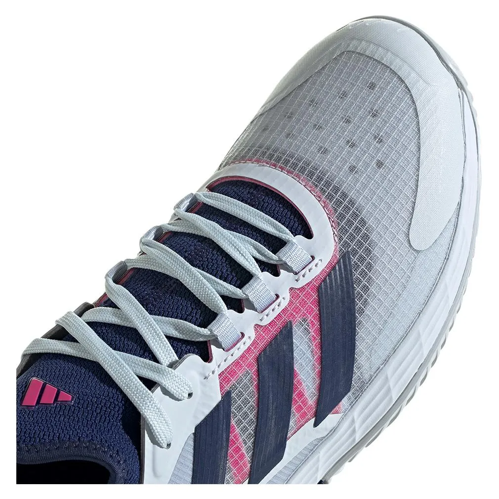 Mens Adizero Ubersonic 4.1 Tennis Shoes Halo Blue and White