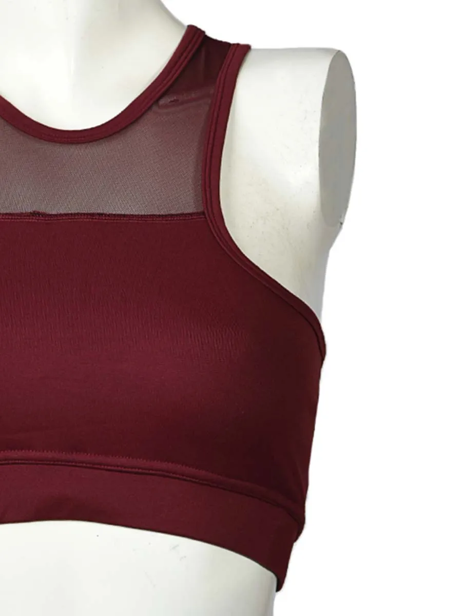 Neck Net - Sports Bra - Maroon