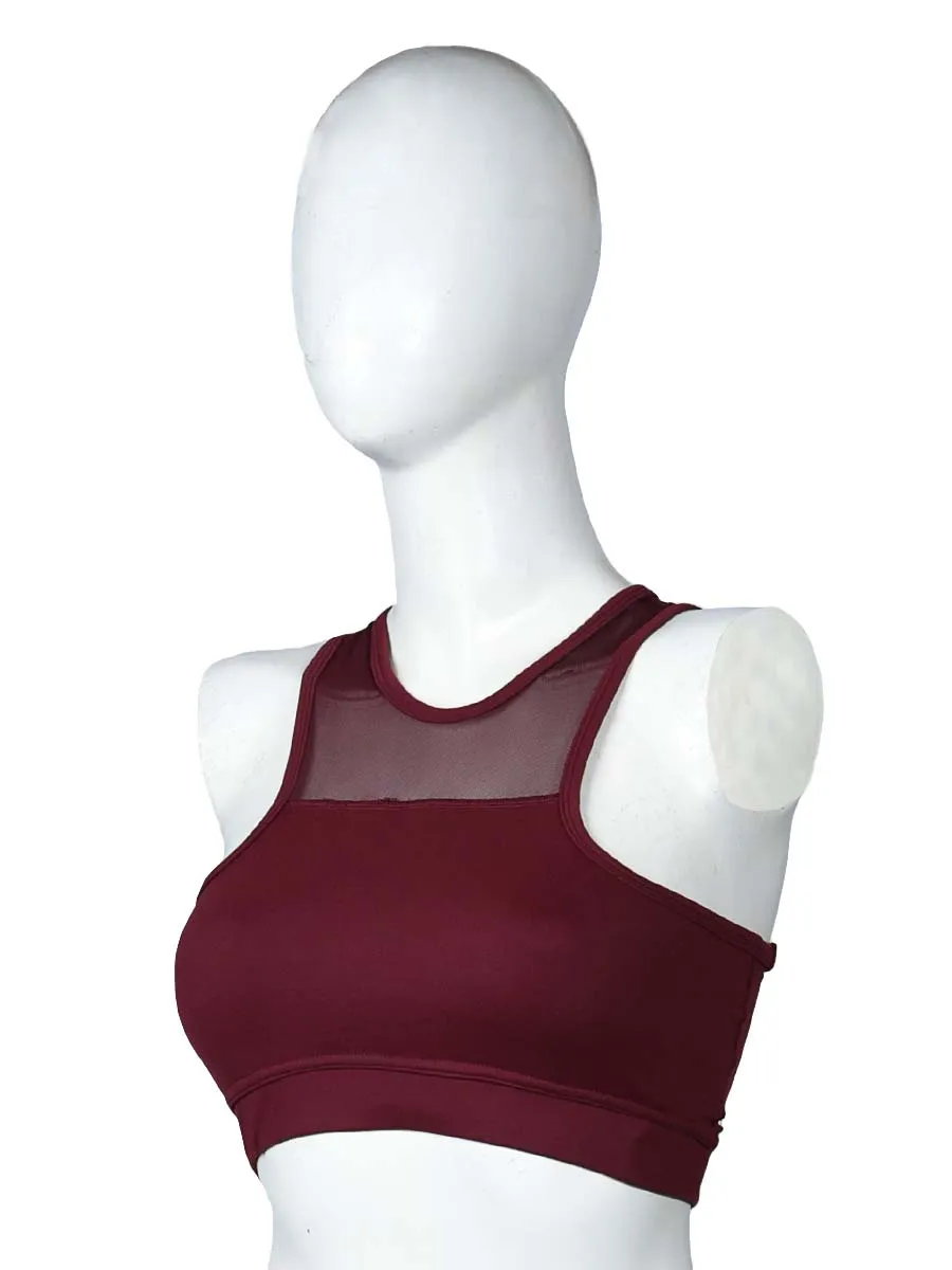 Neck Net - Sports Bra - Maroon