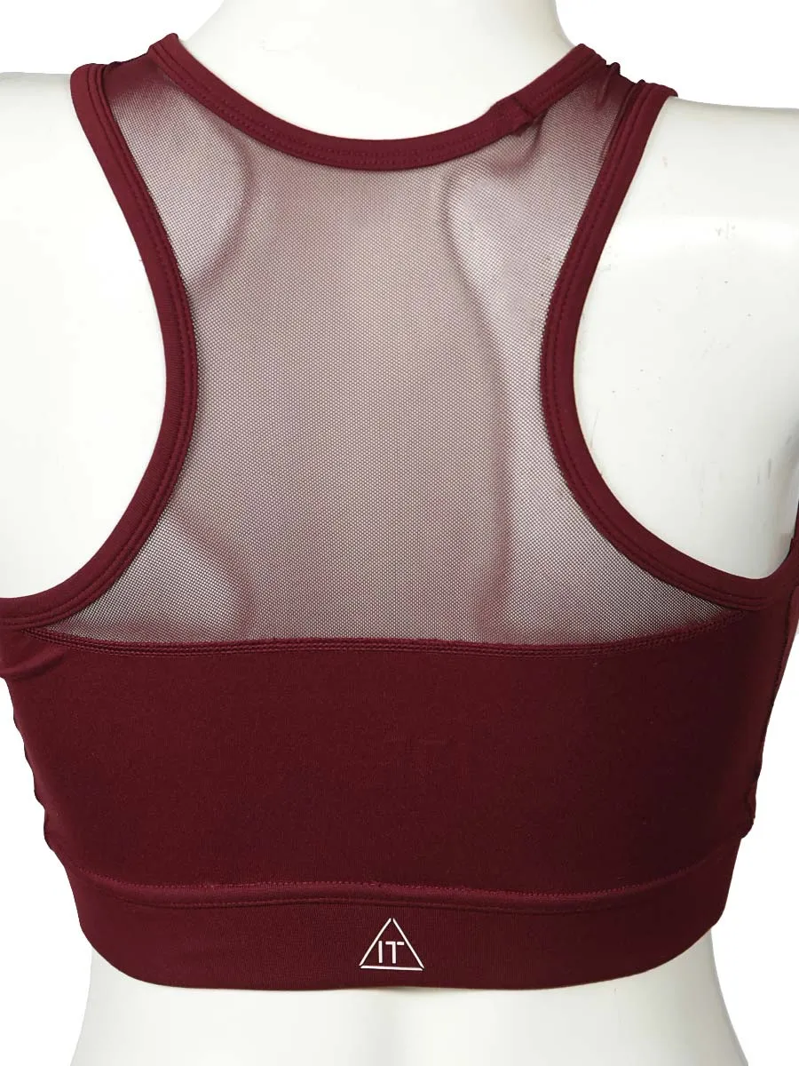 Neck Net - Sports Bra - Maroon