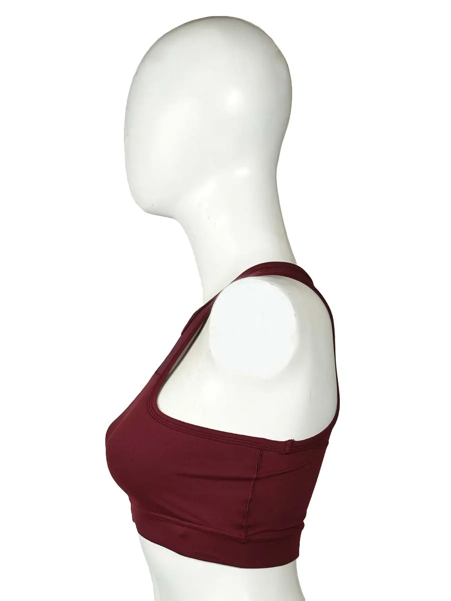 Neck Net - Sports Bra - Maroon