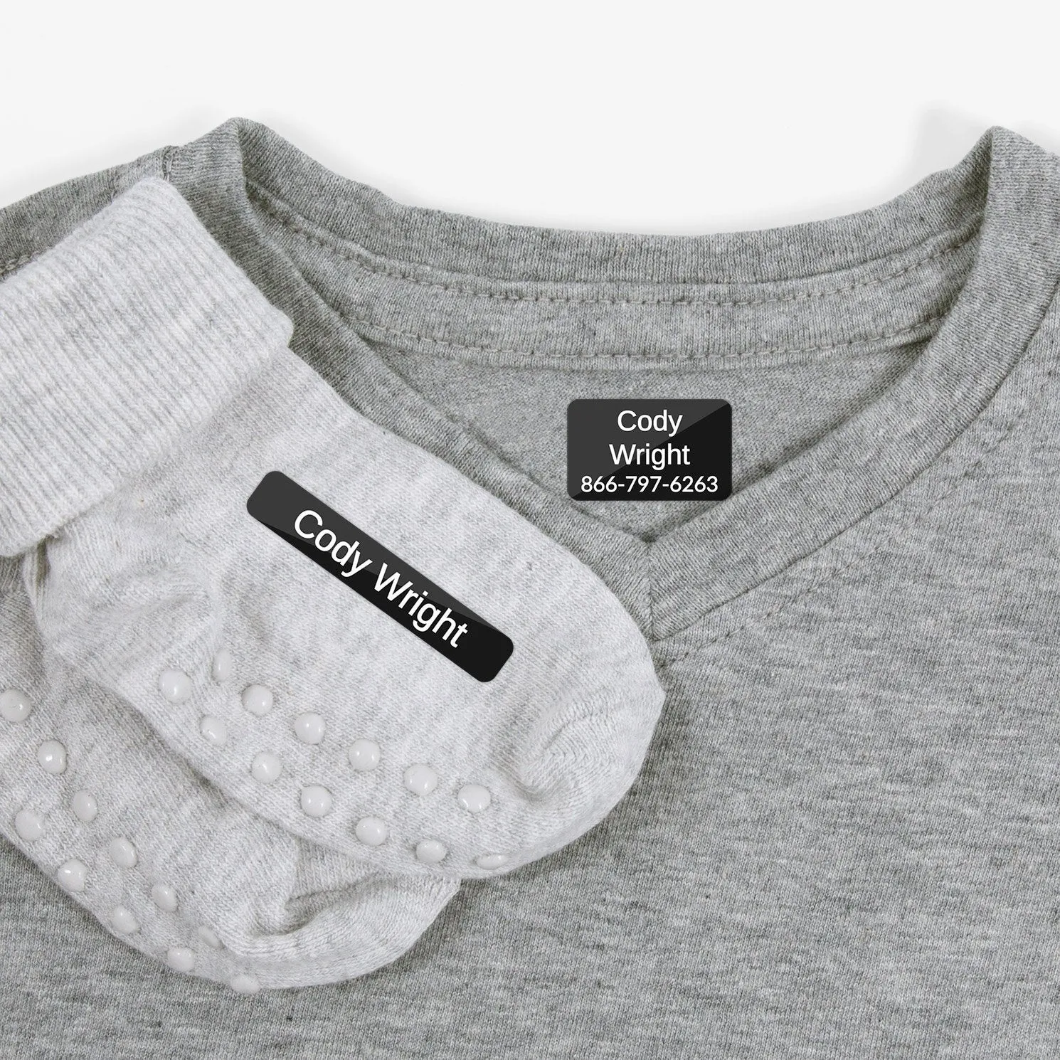Split Iron-On Clothing Labels Pack